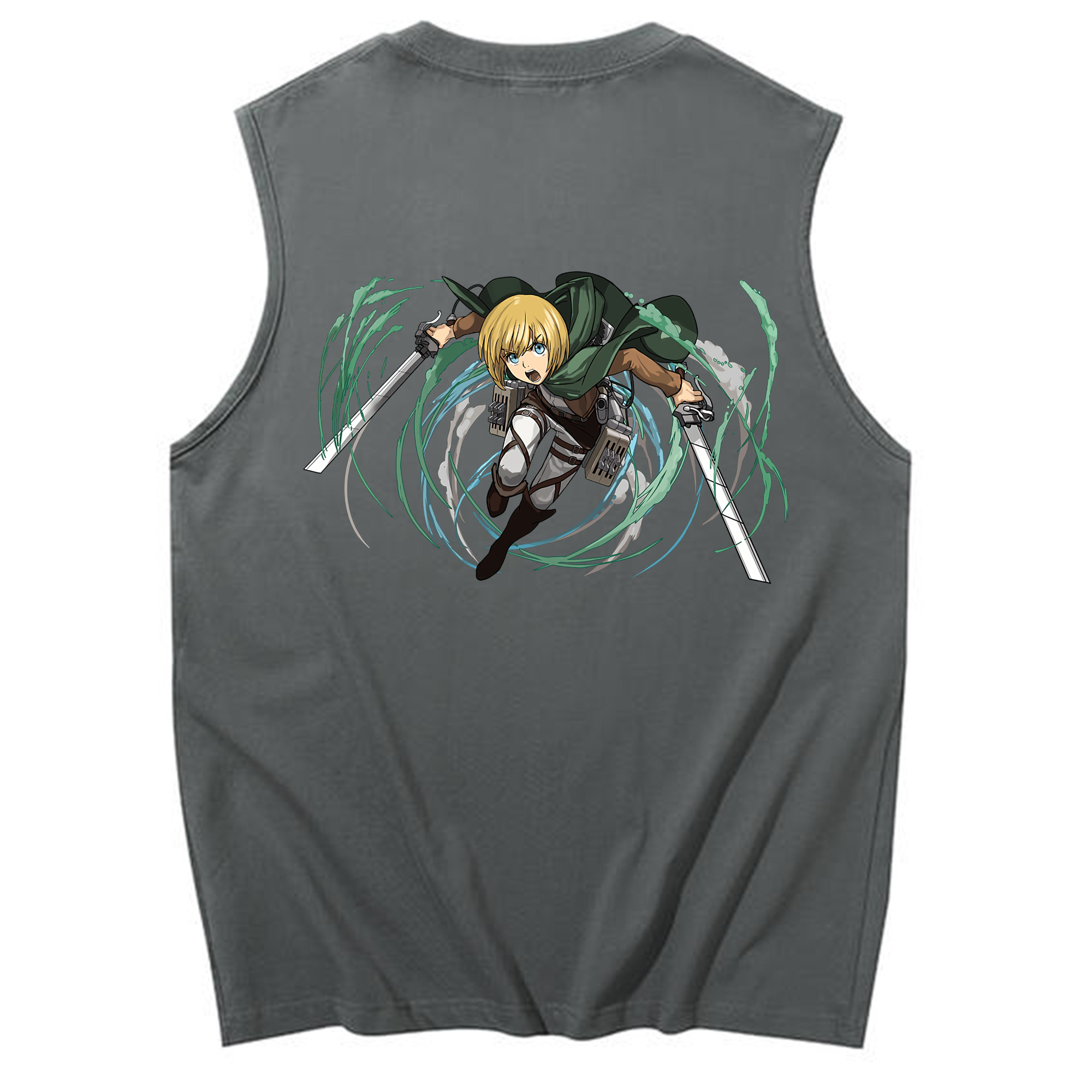 （画像用） 進撃の巨人 アルミン·アルレルト Attack on Titan Armin Arlert コットン100％タンクトップ（背面プリント）